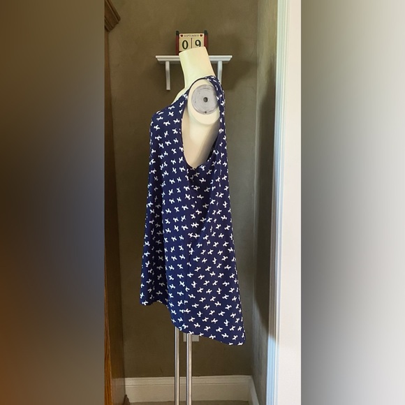 Torrid blue tunic dress sleeveless with white dogs print women’s size 2X( 18-20) - Picture 2 of 11